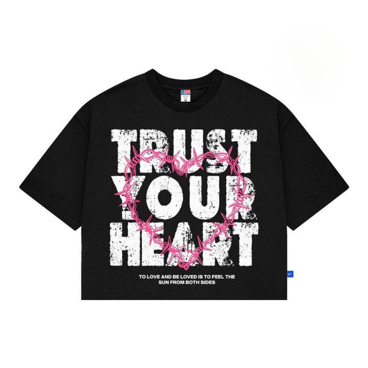 Trust Your Heart Boxy Tee / Black